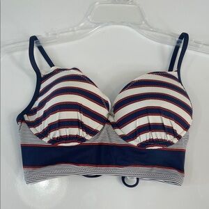 Sperry Navy and Red Striped Bikini set